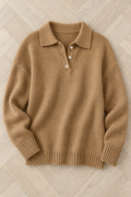 Alma Polo Sweater — Camel