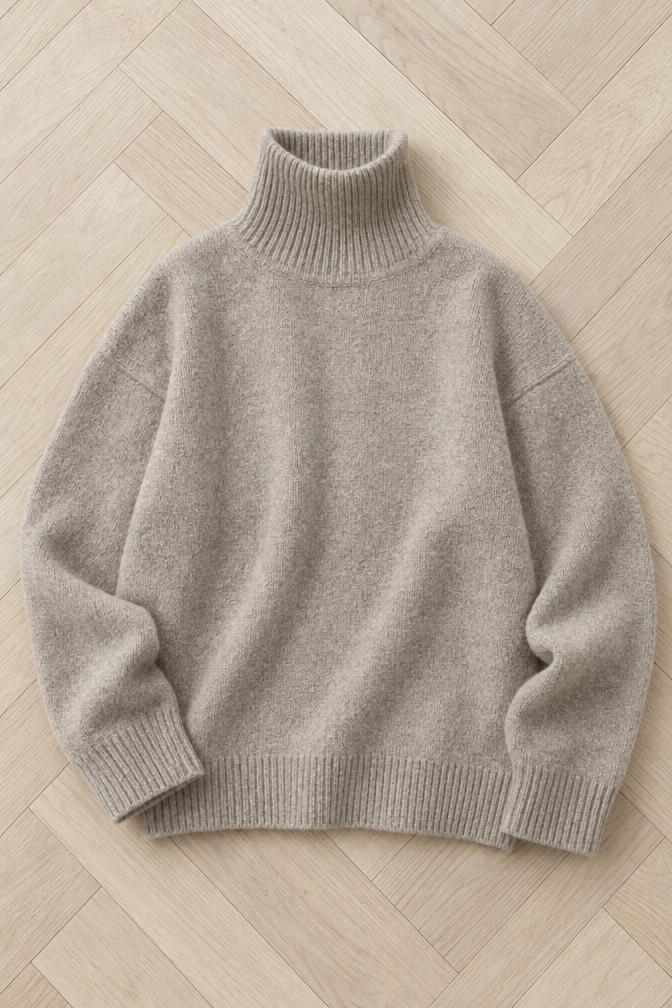 Annabel Turtleneck Sweater — Oatmeal