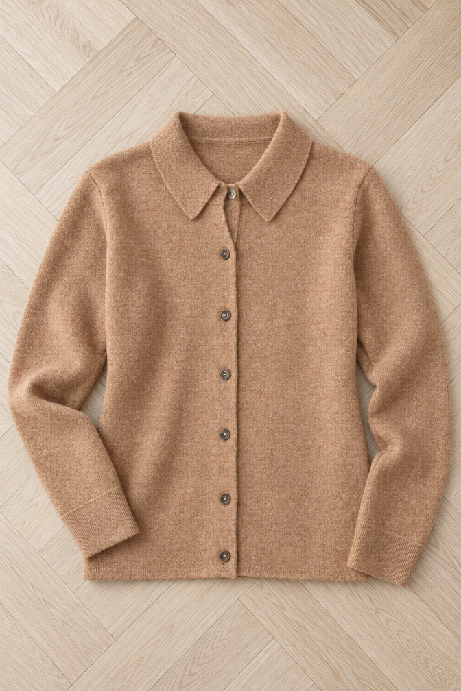 Annika Cardigan — Gold Camel