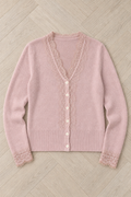 Antonella Lace Cardigan — Pink