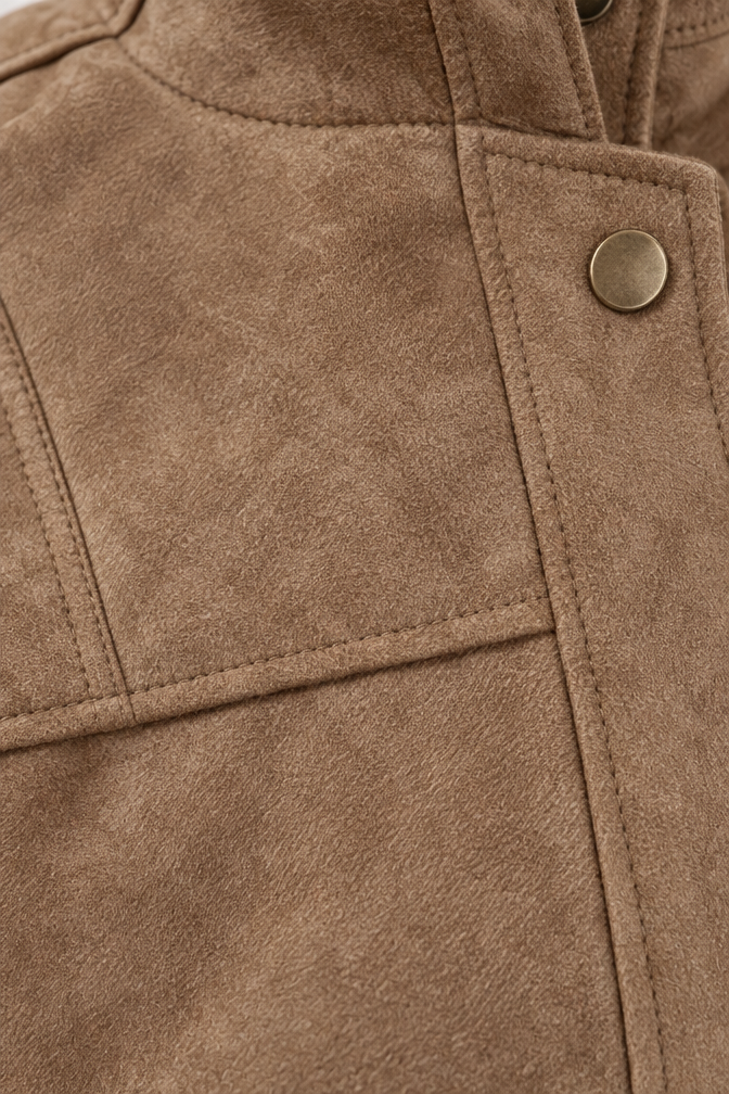 Arielle Faux Suede Cropped Jacket