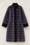 Aveline Faux Mink Coat — Blue