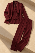 Brielle Suit — Burgundy