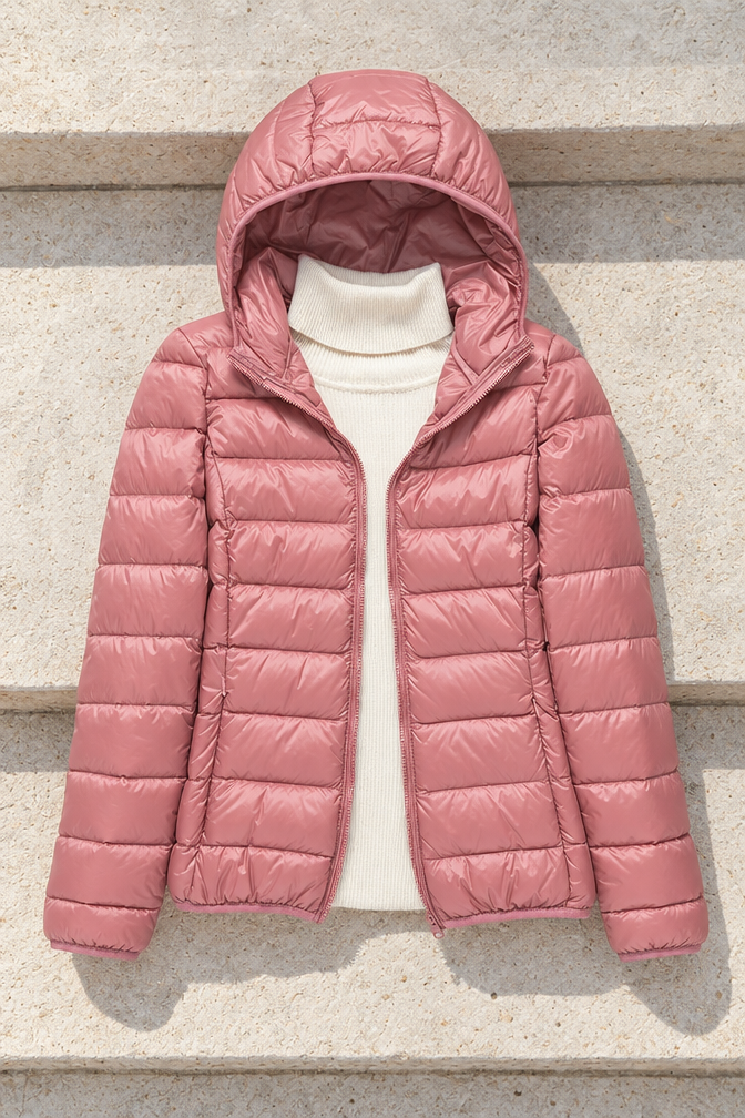 Camille Puffer Jacket — Rose
