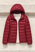 Camille Puffer Jacket — Burgundy