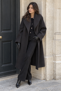 Carlotta Oversized Coat — Black