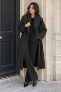 Carlotta Oversized Coat — Black