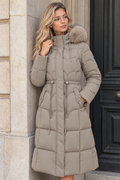 Celine Puffer Coat — Khaki