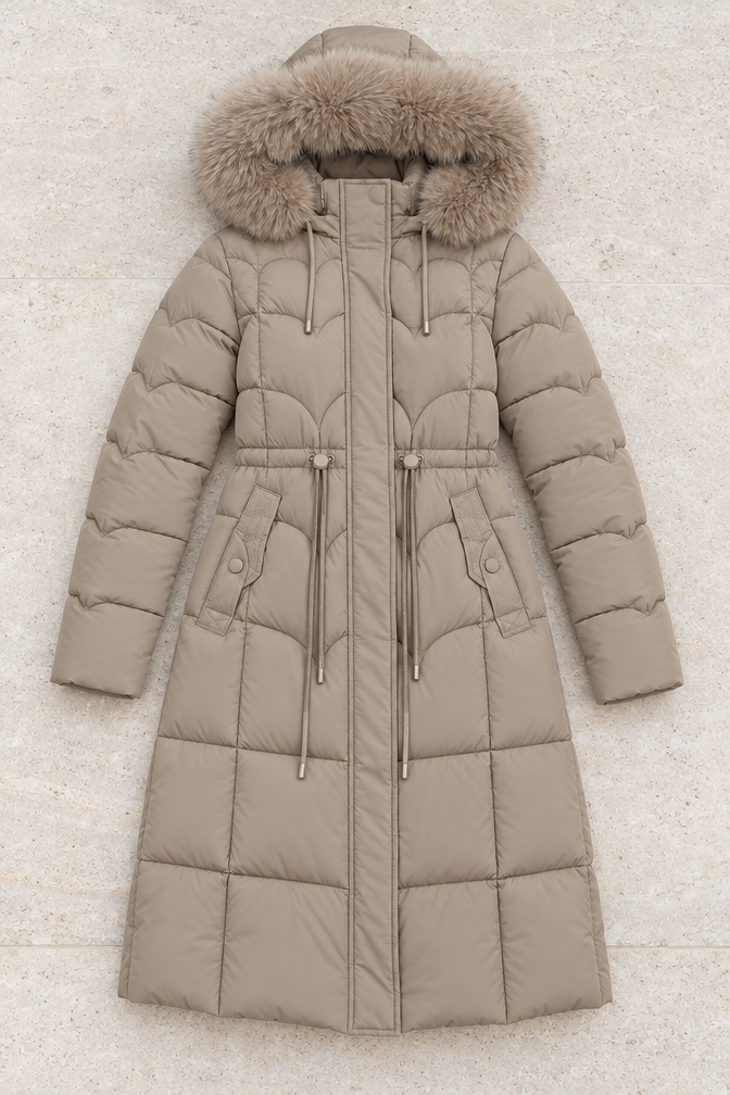 Celine Puffer Coat — Khaki