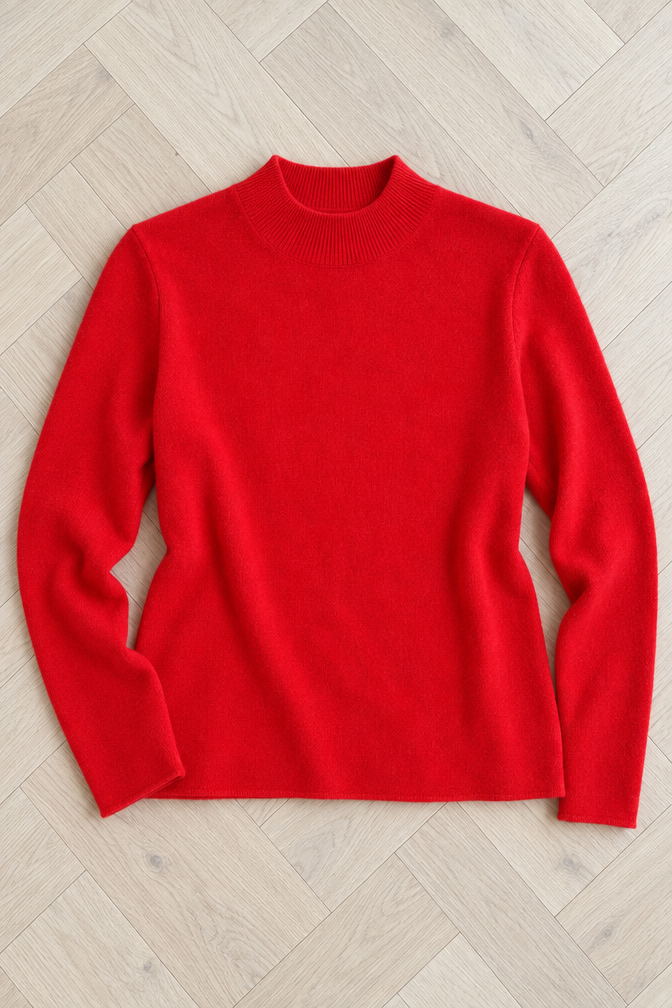 Cristina Wool Top — Red