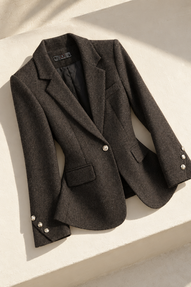 Daniela Wool Blazer — Dark Coffee