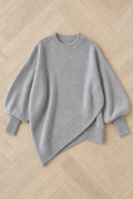 Demi Oversized Wool Sweater — Grey