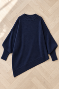 Demi Oversized Wool Sweater — Navy Blue