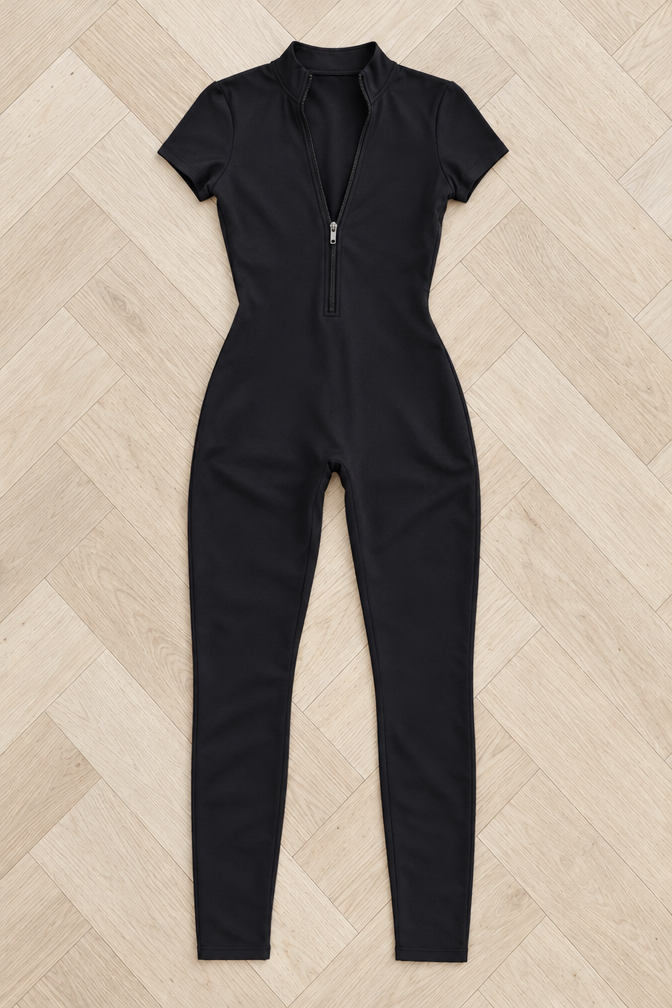 Elisa Yoga Jumpsuit — Black