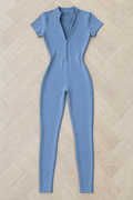 Elisa Yoga Jumpsuit — Light Blue