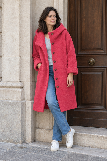 Giselle Wool Coat — Pink