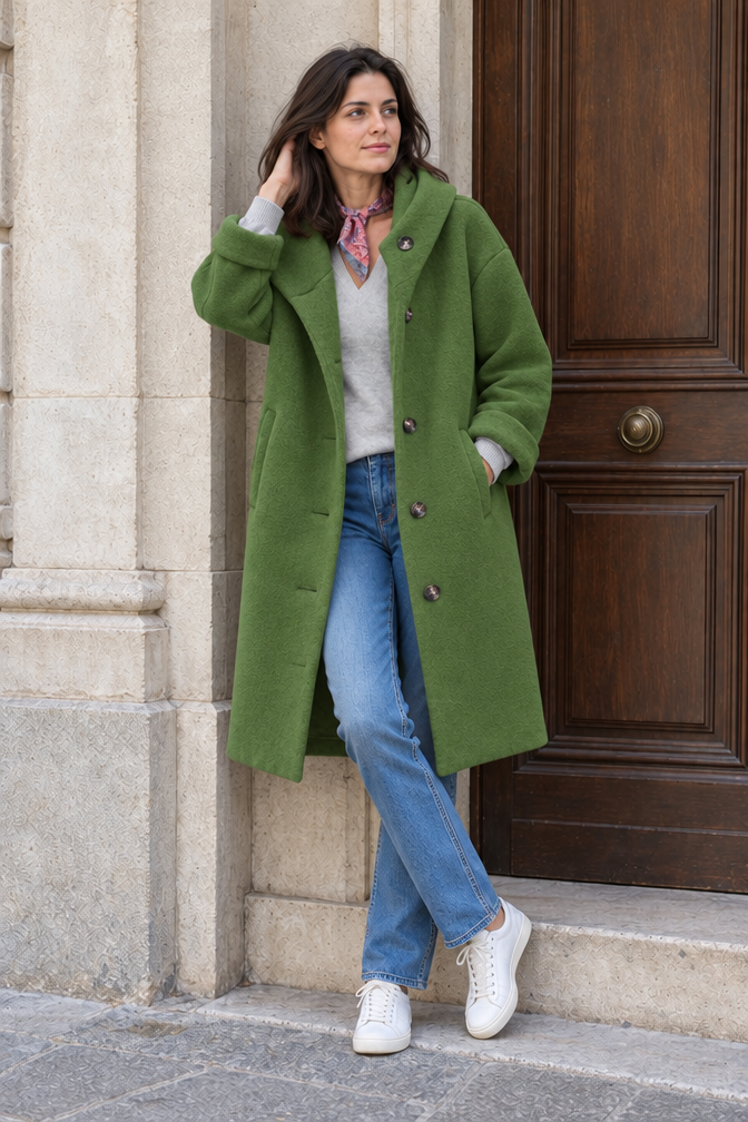 Giselle Wool Coat — Green