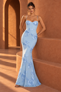 Gwendolyn Maxi Dress — Light blue