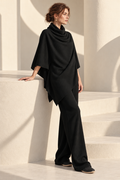 Henrietta Draped Two-Piece — Black