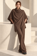 Henrietta Draped Two-Piece — Brown