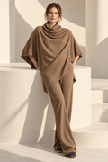 Henrietta Draped Two-Piece — Khaki