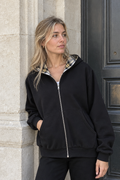 Ivana Reversible Plaid Jacket — Black