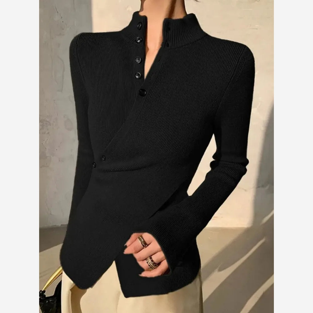 Isabella Asymmetrical Button-Up Sweater