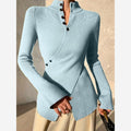 Isabella Asymmetrical Button-Up Sweater