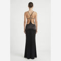 Satin Diamond Back Maxi Dress